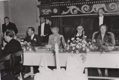 Diner tijdens het bezoek van Koningin Juliana in 1952